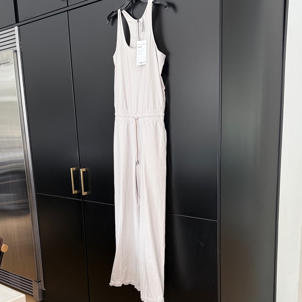 Athleta revive jumpsuit beige taupe 4 new